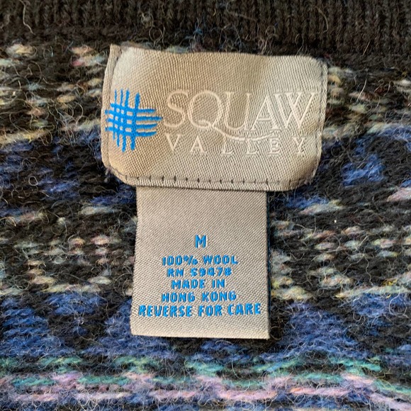 Squaw Valley 80's Vintage Wool Ski Sweater Front Zip Ladies' Medium - Picture 10 of 11